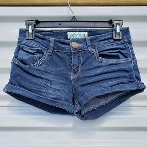 Paris Blues jean shorts with cuff & cute stitching